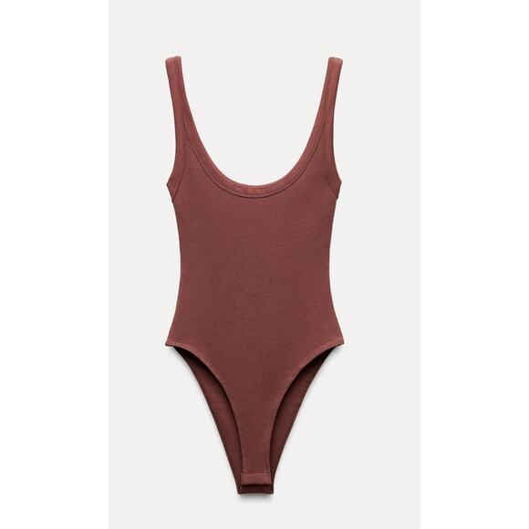 Zara Tops - Nwt- Zara ribbed bodysuit-M